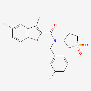 5-chloro-N-(1,1-dioxidotetrahydrothiophen-3-yl)-N-(3-fluorobenzyl)-3-methyl-1-benzofuran-2-carboxamide