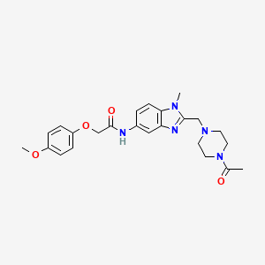 N-{2-[(4-acetylpiperazin-1-yl)methyl]-1-methyl-1H-benzimidazol-5-yl}-2-(4-methoxyphenoxy)acetamide