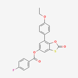 7-(4-Ethoxyphenyl)-2-oxo-1,3-benzoxathiol-5-yl 4-fluorobenzoate