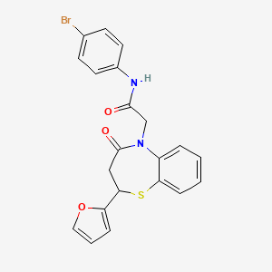 N-(4-bromophenyl)-2-(2-(furan-2-yl)-4-oxo-3,4-dihydrobenzo[b][1,4]thiazepin-5(2H)-yl)acetamide