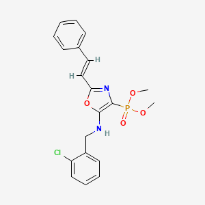 molecular formula C20H20ClN2O4P B11416851 dimethyl {5-[(2-chlorobenzyl)amino]-2-[(E)-2-phenylethenyl]-1,3-oxazol-4-yl}phosphonate 