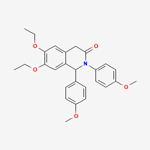 6,7-diethoxy-1,2-bis(4-methoxyphenyl)-1,4-dihydroisoquinolin-3(2H)-one