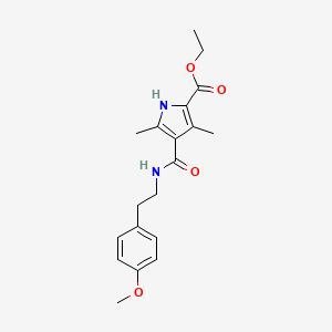 ethyl 4-{[2-(4-methoxyphenyl)ethyl]carbamoyl}-3,5-dimethyl-1H-pyrrole-2-carboxylate