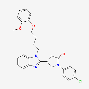 1-(4-chlorophenyl)-4-{1-[4-(2-methoxyphenoxy)butyl]-1H-benzimidazol-2-yl}pyrrolidin-2-one