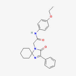 molecular formula C24H27N3O3 B11416965 N-(4-Ethoxyphenyl)-2-{2-oxo-3-phenyl-1,4-diazaspiro[4.5]dec-3-EN-1-YL}acetamide 