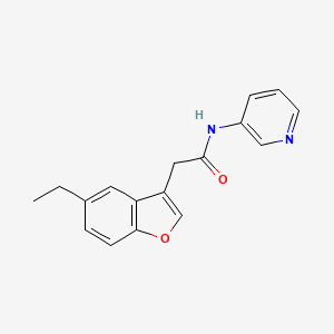 molecular formula C17H16N2O2 B11416970 2-(5-ethyl-1-benzofuran-3-yl)-N-(pyridin-3-yl)acetamide 