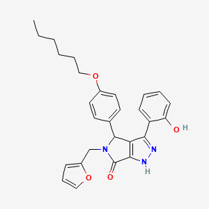 5-(furan-2-ylmethyl)-4-[4-(hexyloxy)phenyl]-3-(2-hydroxyphenyl)-4,5-dihydropyrrolo[3,4-c]pyrazol-6(1H)-one