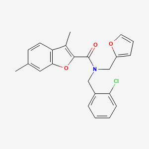 N-(2-chlorobenzyl)-N-(furan-2-ylmethyl)-3,6-dimethyl-1-benzofuran-2-carboxamide