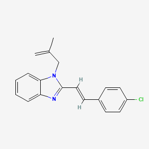 2-[(E)-2-(4-chlorophenyl)ethenyl]-1-(2-methylprop-2-en-1-yl)-1H-benzimidazole