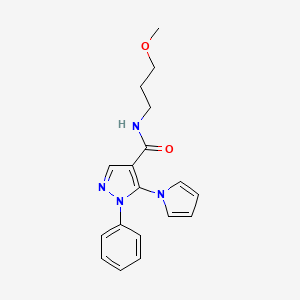 N-(3-methoxypropyl)-1-phenyl-5-(1H-pyrrol-1-yl)-1H-pyrazole-4-carboxamide