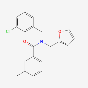 N-(3-chlorobenzyl)-N-(furan-2-ylmethyl)-3-methylbenzamide