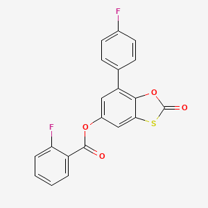 7-(4-Fluorophenyl)-2-oxo-1,3-benzoxathiol-5-yl 2-fluorobenzoate