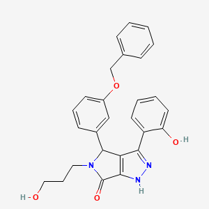 4-[3-(benzyloxy)phenyl]-3-(2-hydroxyphenyl)-5-(3-hydroxypropyl)-4,5-dihydropyrrolo[3,4-c]pyrazol-6(1H)-one