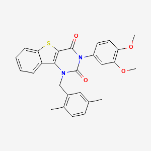 3-(3,4-dimethoxyphenyl)-1-(2,5-dimethylbenzyl)[1]benzothieno[3,2-d]pyrimidine-2,4(1H,3H)-dione