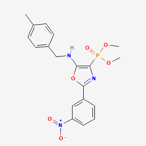 Dimethyl (5-{[(4-methylphenyl)methyl]amino}-2-(3-nitrophenyl)-1,3-oxazol-4-YL)phosphonate