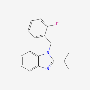 molecular formula C17H17FN2 B11417147 1-(2-fluorobenzyl)-2-(propan-2-yl)-1H-benzimidazole 