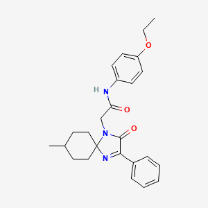 N-(4-Ethoxyphenyl)-2-{8-methyl-2-oxo-3-phenyl-1,4-diazaspiro[4.5]dec-3-EN-1-YL}acetamide