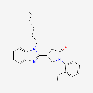 1-(2-ethylphenyl)-4-(1-hexyl-1H-benzimidazol-2-yl)pyrrolidin-2-one