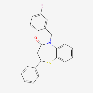 5-(3-fluorobenzyl)-2-phenyl-2,3-dihydrobenzo[b][1,4]thiazepin-4(5H)-one