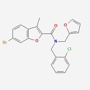 6-bromo-N-(2-chlorobenzyl)-N-(furan-2-ylmethyl)-3-methyl-1-benzofuran-2-carboxamide