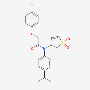 2-(4-Chlorophenoxy)-N-(1,1-dioxido-2,3-dihydro-3-thiophenyl)-N-(4-isopropylphenyl)acetamide