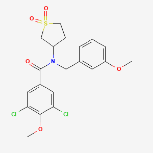 molecular formula C20H21Cl2NO5S B11417214 3,5-dichloro-N-(1,1-dioxidotetrahydrothiophen-3-yl)-4-methoxy-N-(3-methoxybenzyl)benzamide 