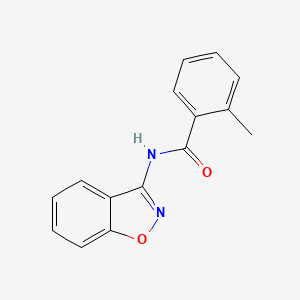 molecular formula C15H12N2O2 B11417235 N-(1,2-benzoxazol-3-yl)-2-methylbenzamide 