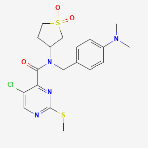 5-chloro-N-[4-(dimethylamino)benzyl]-N-(1,1-dioxidotetrahydrothiophen-3-yl)-2-(methylsulfanyl)pyrimidine-4-carboxamide