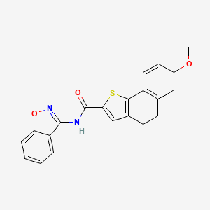 molecular formula C21H16N2O3S B11417267 N-(1,2-benzoxazol-3-yl)-7-methoxy-4,5-dihydronaphtho[1,2-b]thiophene-2-carboxamide 