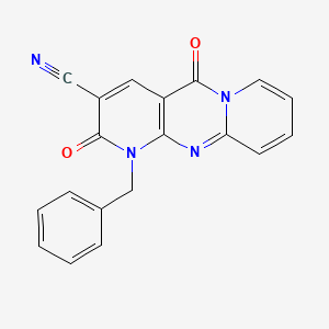 7-benzyl-2,6-dioxo-1,7,9-triazatricyclo[8.4.0.03,8]tetradeca-3(8),4,9,11,13-pentaene-5-carbonitrile