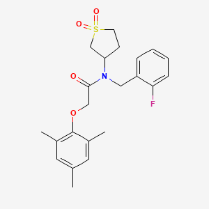 N-(1,1-dioxidotetrahydrothiophen-3-yl)-N-(2-fluorobenzyl)-2-(2,4,6-trimethylphenoxy)acetamide