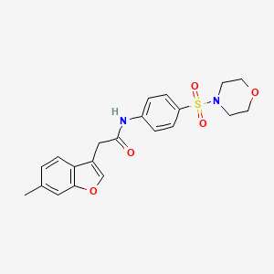 2-(6-methyl-1-benzofuran-3-yl)-N-[4-(morpholin-4-ylsulfonyl)phenyl]acetamide