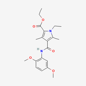 ethyl 4-{[(2,5-dimethoxyphenyl)amino]carbonyl}-1-ethyl-3,5-dimethyl-1H-pyrrole-2-carboxylate