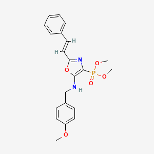 Dimethyl (5-{[(4-methoxyphenyl)methyl]amino}-2-[(1E)-2-phenylethenyl]-1,3-oxazol-4-YL)phosphonate