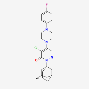 molecular formula C24H28ClFN4O B11417352 2-Adamantan-1-yl-4-chloro-5-[4-(4-fluoro-phenyl)-piperazin-1-yl]-2H-pyridazin-3-one 