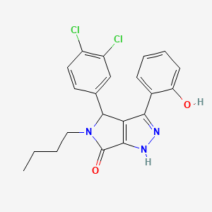 molecular formula C21H19Cl2N3O2 B11417372 5-butyl-4-(3,4-dichlorophenyl)-3-(2-hydroxyphenyl)-4,5-dihydropyrrolo[3,4-c]pyrazol-6(1H)-one 