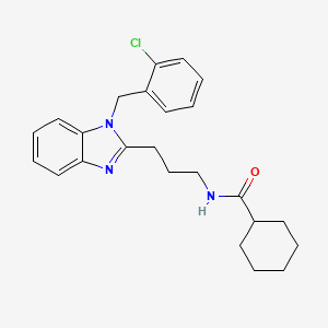 N-{3-[1-(2-chlorobenzyl)-1H-benzimidazol-2-yl]propyl}cyclohexanecarboxamide