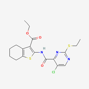 Ethyl 2-({[5-chloro-2-(ethylsulfanyl)pyrimidin-4-yl]carbonyl}amino)-4,5,6,7-tetrahydro-1-benzothiophene-3-carboxylate