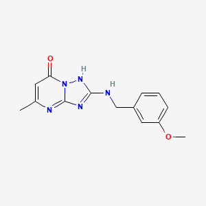 2-[(3-methoxybenzyl)amino]-5-methyl[1,2,4]triazolo[1,5-a]pyrimidin-7(4H)-one