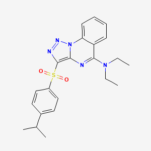 N,N-diethyl-3-{[4-(propan-2-yl)phenyl]sulfonyl}[1,2,3]triazolo[1,5-a]quinazolin-5-amine