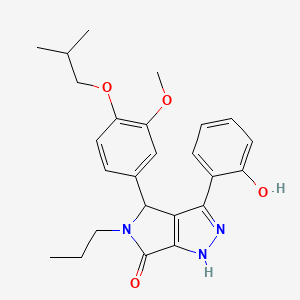 3-(2-hydroxyphenyl)-4-[3-methoxy-4-(2-methylpropoxy)phenyl]-5-propyl-4,5-dihydropyrrolo[3,4-c]pyrazol-6(1H)-one