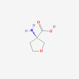 molecular formula C5H9NO3 B1141744 (S)-3-Aminotetrahydrofuran-3-carboxylic acid CAS No. 114715-53-6