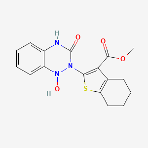 Methyl 2-(1-hydroxy-3-oxo-1,2,3,4-tetrahydro-1,2,4-benzotriazin-2-YL)-4,5,6,7-tetrahydro-1-benzothiophene-3-carboxylate