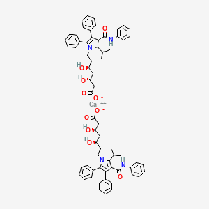 molecular formula C₆₆H₆₈CaN₄O₁₀ B1141746 Calcium;7-[2,3-diphenyl-4-(phenylcarbamoyl)-5-propan-2-ylpyrrol-1-yl]-3,5-dihydroxyheptanoate CAS No. 433289-83-9