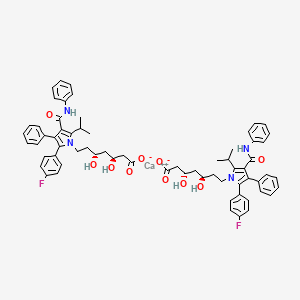 molecular formula C33H35CaFN2O5 B1141748 Calcium (3S,5R)-7-(2-(4-fluorophenyl)-5-isopropyl-3-phenyl-4-(phenylcarbamoyl)-1H-pyrrol-1-yl)-3,5-dihydroxyheptanoate CAS No. 887196-25-0