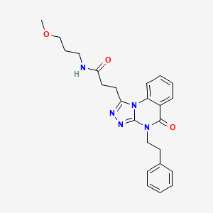 N-(3-methoxypropyl)-3-[5-oxo-4-(2-phenylethyl)-4H,5H-[1,2,4]triazolo[4,3-a]quinazolin-1-yl]propanamide