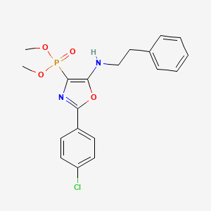 Dimethyl [2-(4-chlorophenyl)-5-[(2-phenylethyl)amino]-1,3-oxazol-4-YL]phosphonate