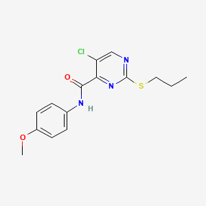 5-chloro-N-(4-methoxyphenyl)-2-(propylsulfanyl)pyrimidine-4-carboxamide