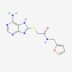 2-(6-Amino-9H-purin-8-ylsulfanyl)-N-furan-2-ylmethyl-acetamide