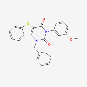 molecular formula C24H18N2O3S B11417582 1-benzyl-3-(3-methoxyphenyl)[1]benzothieno[3,2-d]pyrimidine-2,4(1H,3H)-dione 